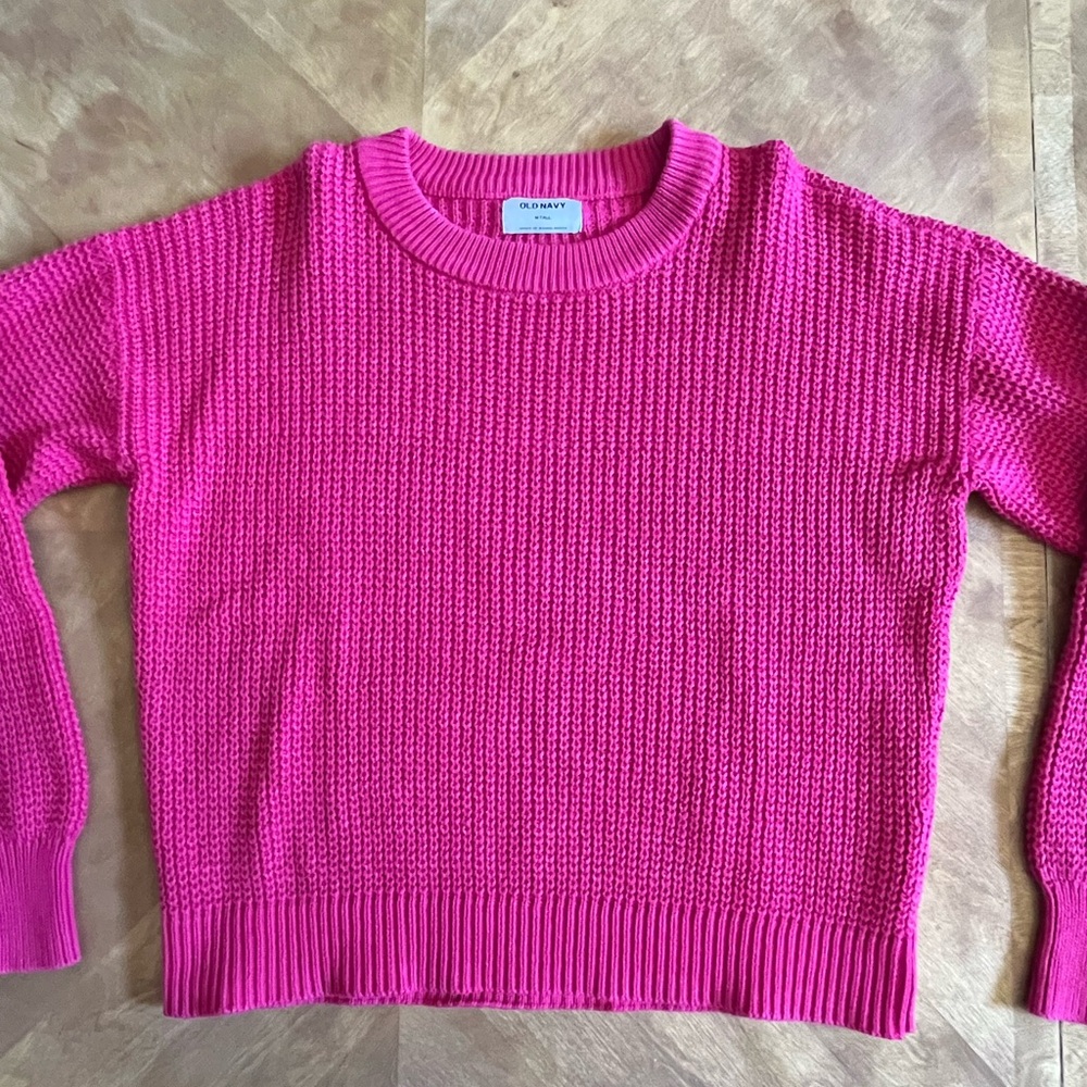 Old Navy Ribbed Pink Sweater | Size M Tall